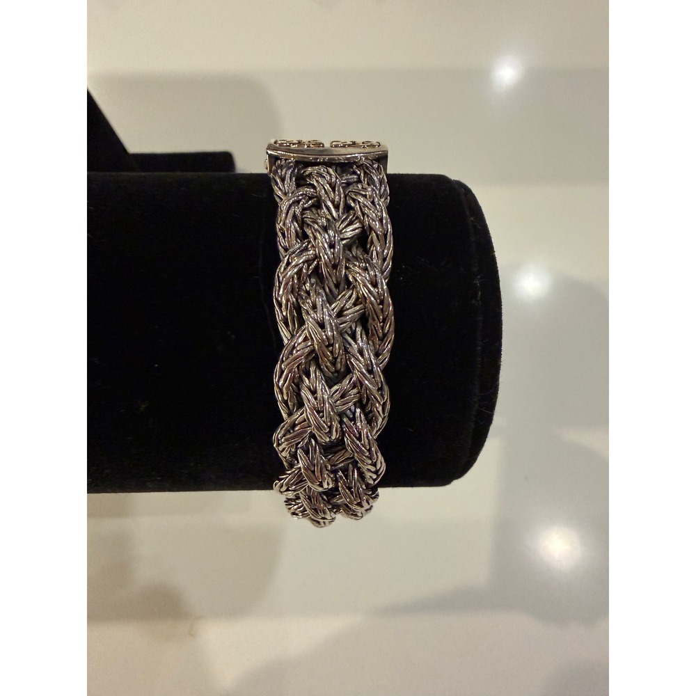 Keith Jack Silver and 10k Gold Norse Forge Dragon Weave Bracelet - Picture 3 of 10